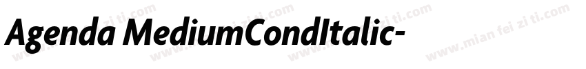 Agenda MediumCondItalic字体转换